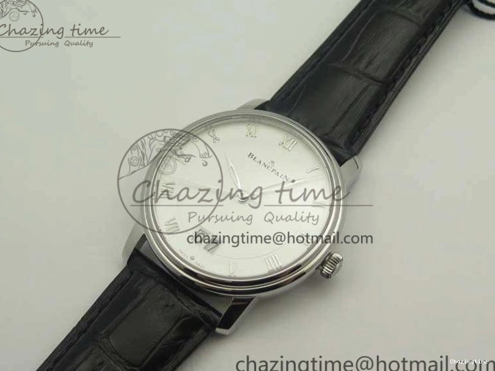 0212 SportInspired Villeret 6669 SS HG 1:1 Best Edition White Dial On Leather Strap V 8099